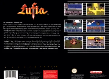 Lufia (Europe) box cover back